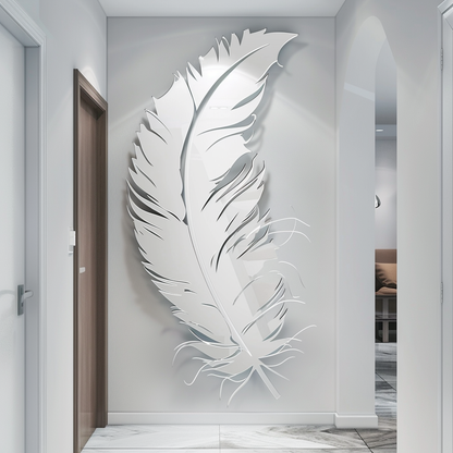 Silver Acrylic Leaf Mirror