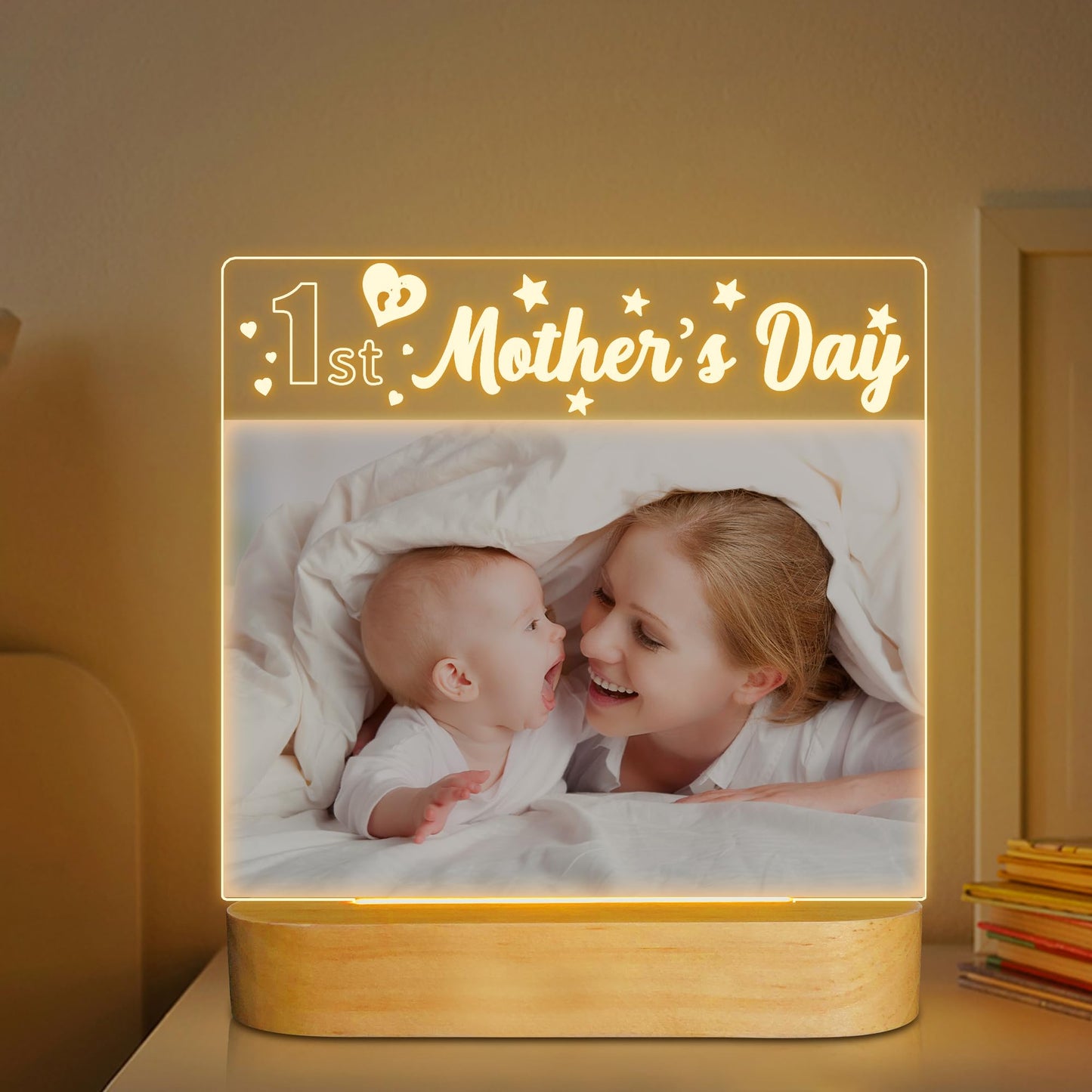 LED Night Lamp with Photo Frame