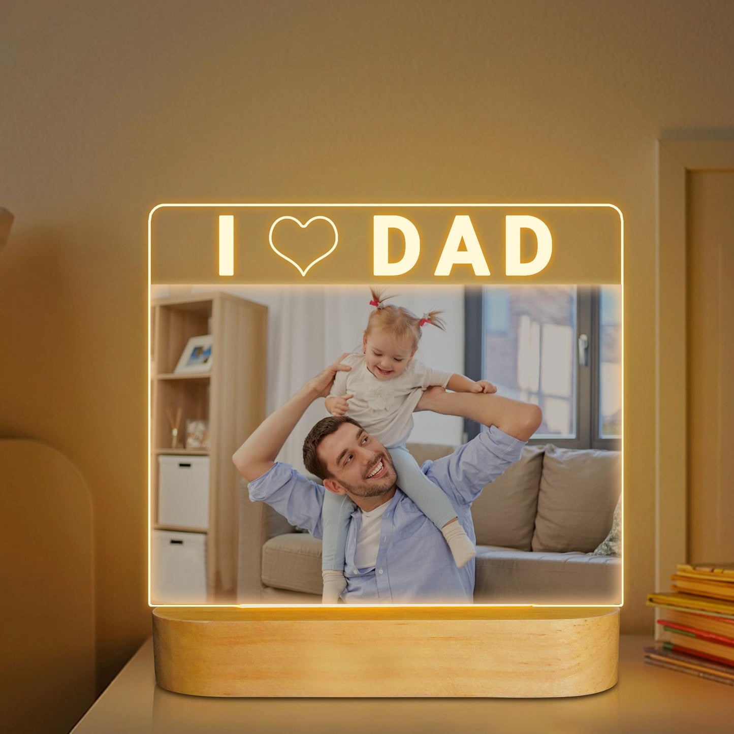 LED Night Lamp with Photo Frame