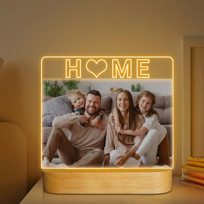 LED Night Lamp with Photo Frame